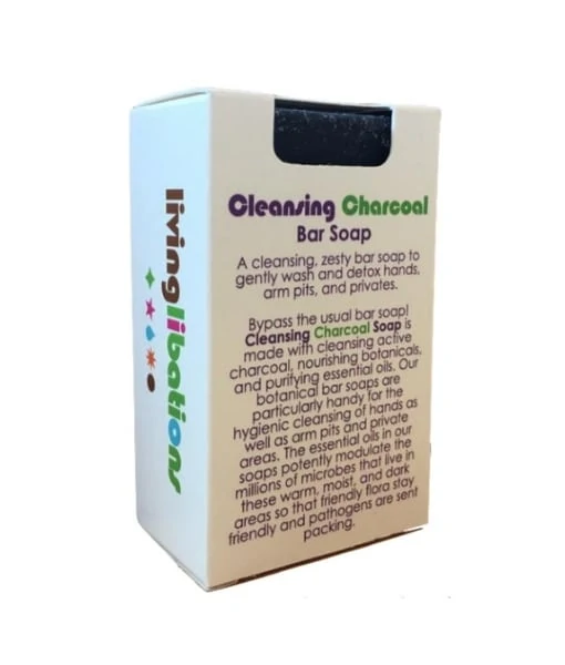 cleansing charcoal soap - living libations 1