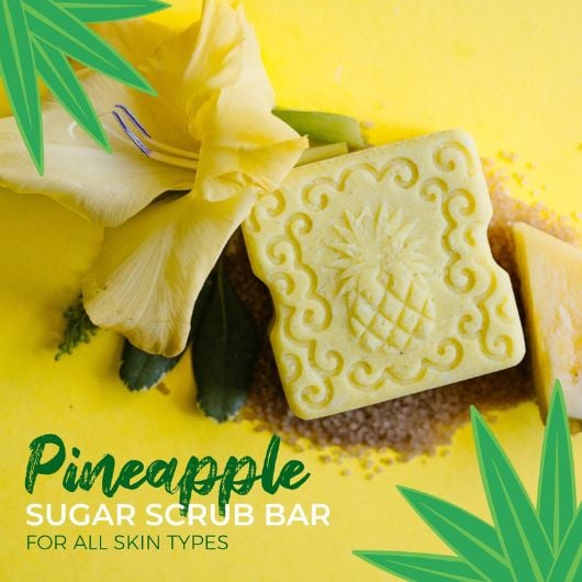 Pineapple Sugar Scrub Bar – Brightening – Image 2