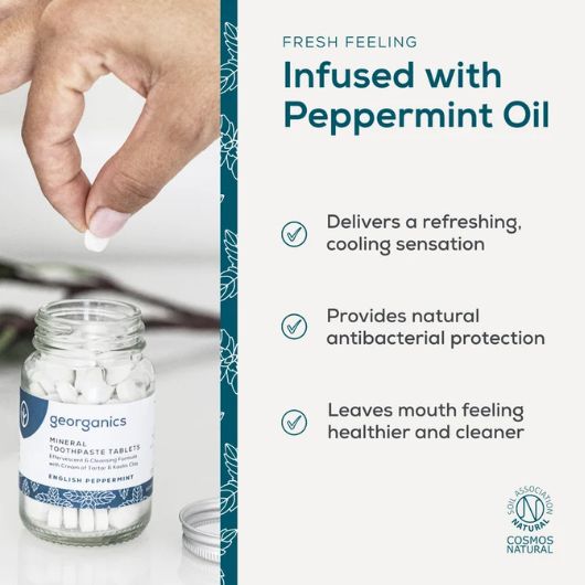 Mineral Toothpaste Tablets - English Peppermint 120 Tablets – Image 3